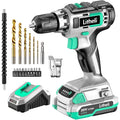 Litheli Cordless Drill Set, 20V Max Power Drill Cordless Set, 3/8” Keyless Chuck, 18+1 Torque Settings, Variable Speed, w/ 2.0 Ah Battery and 1 Hour Fast Charger Included