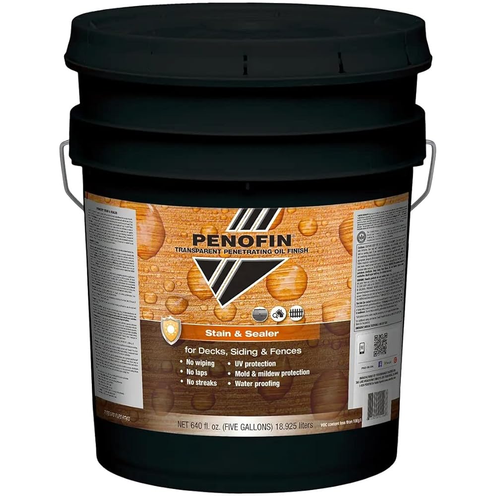 Penofin Stain &amp; Sealer, 5 Gallon, Natural Tone