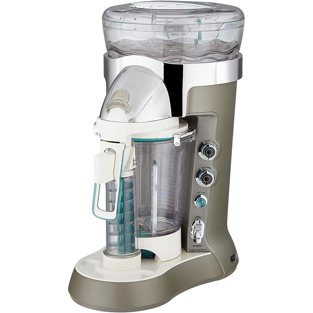 Margaritaville Bali Frozen Concoction Maker with Self-Dispensing Lever Automated Drink Mixer for Smoothies Margaritas Daiquiris and Colada 60 oz. Jar Gray