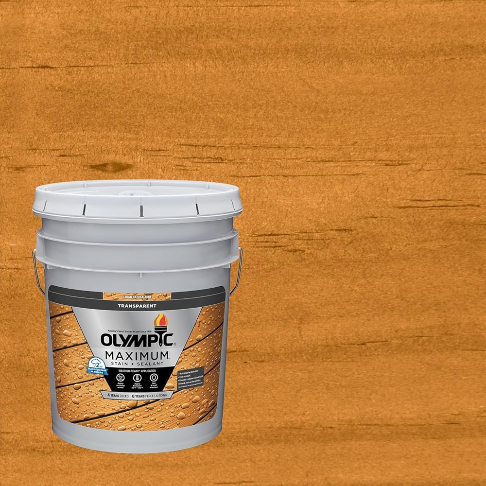 Olympic Maximum 5 gal. Cedar Transparent Exterior Stain and Sealer in One Low VOC Laser Printer Toner Cartridges