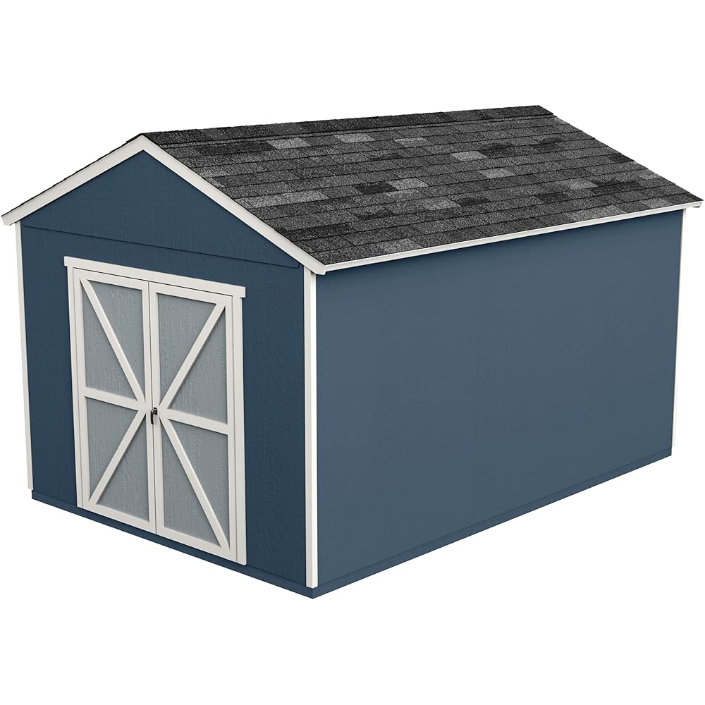 Handy Home Products Rookwood 10x14 Do-It-Yourself Wooden Storage Shed with Floor No Color