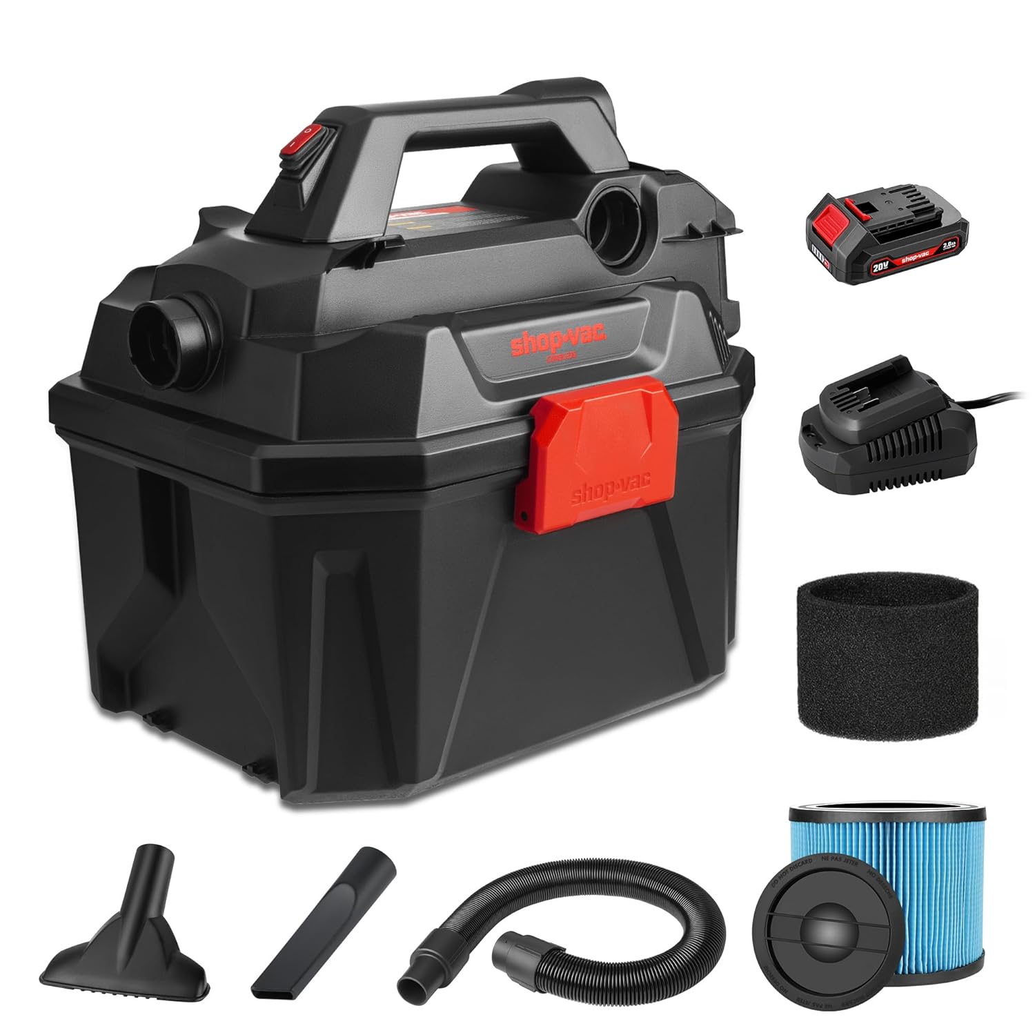 Shop-Vac 20V Cordless Wet/Dry Vacuum, 3-in-1 Portable Shop Vacuum Cleaner, Battery and Charger Included, Ideal for Jobsite, Garage, Car &amp; WorkshopIndustrial &amp; Scientific