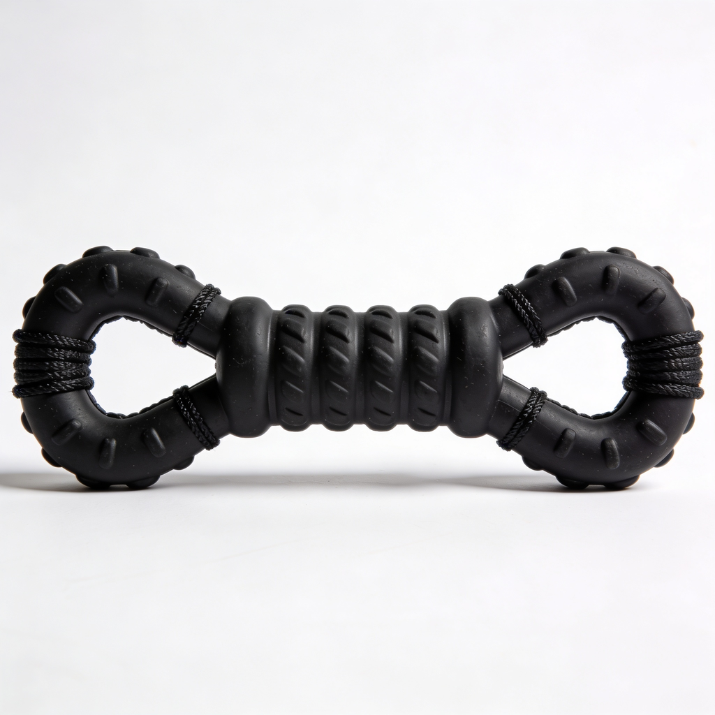 Aorionochm Dog Toys for Aggressive Chewers | Virtually Indestructible Pull Toy for Large Breeds Such as Pit Bulls and German Shepherds | Heavy Duty Tug Dog Toy | Large | Black